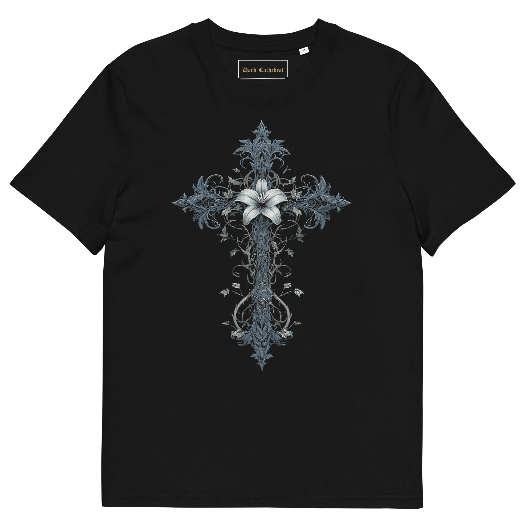 Cross of Blue Flowers Tee