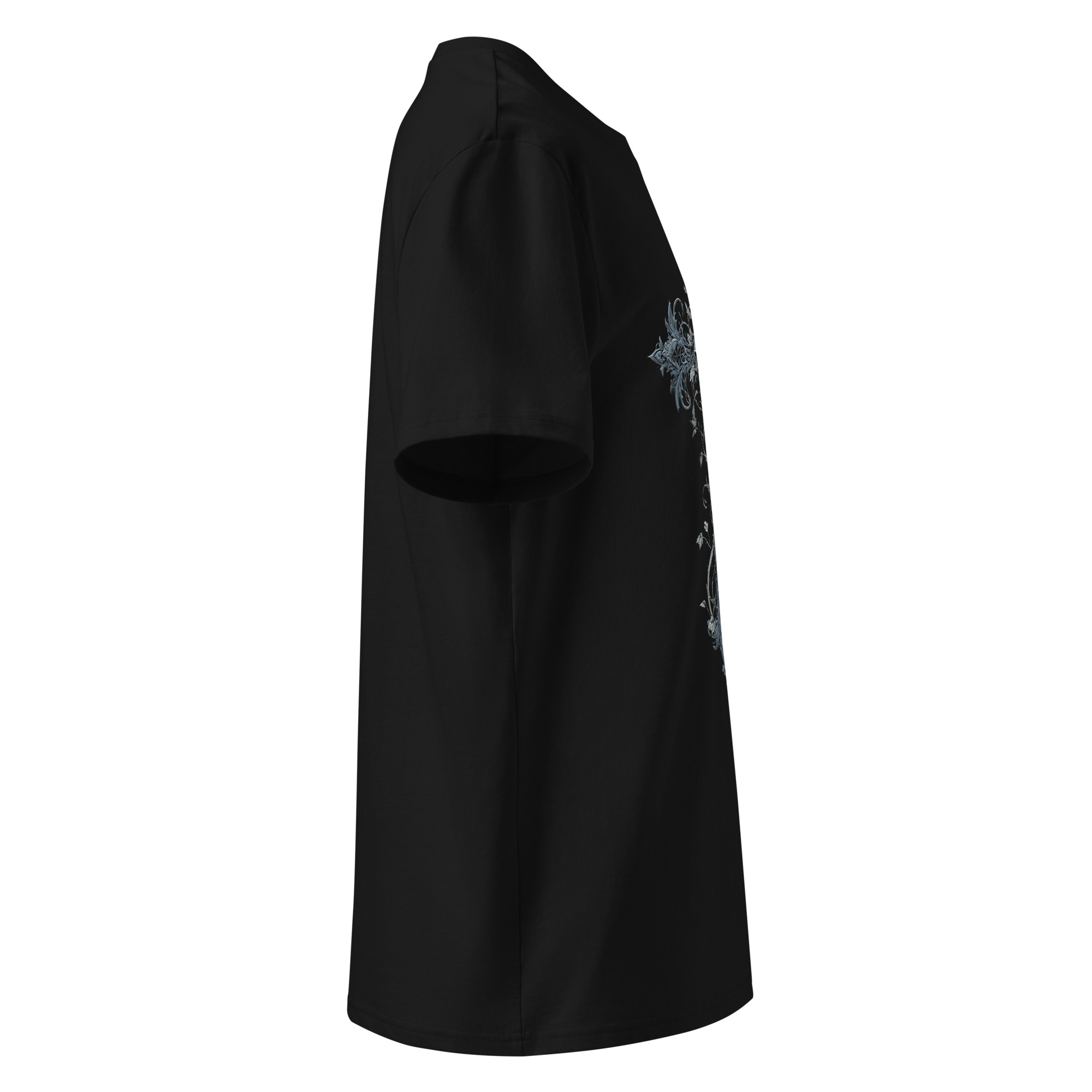 Cross of Blue Flowers Tee - Image 8